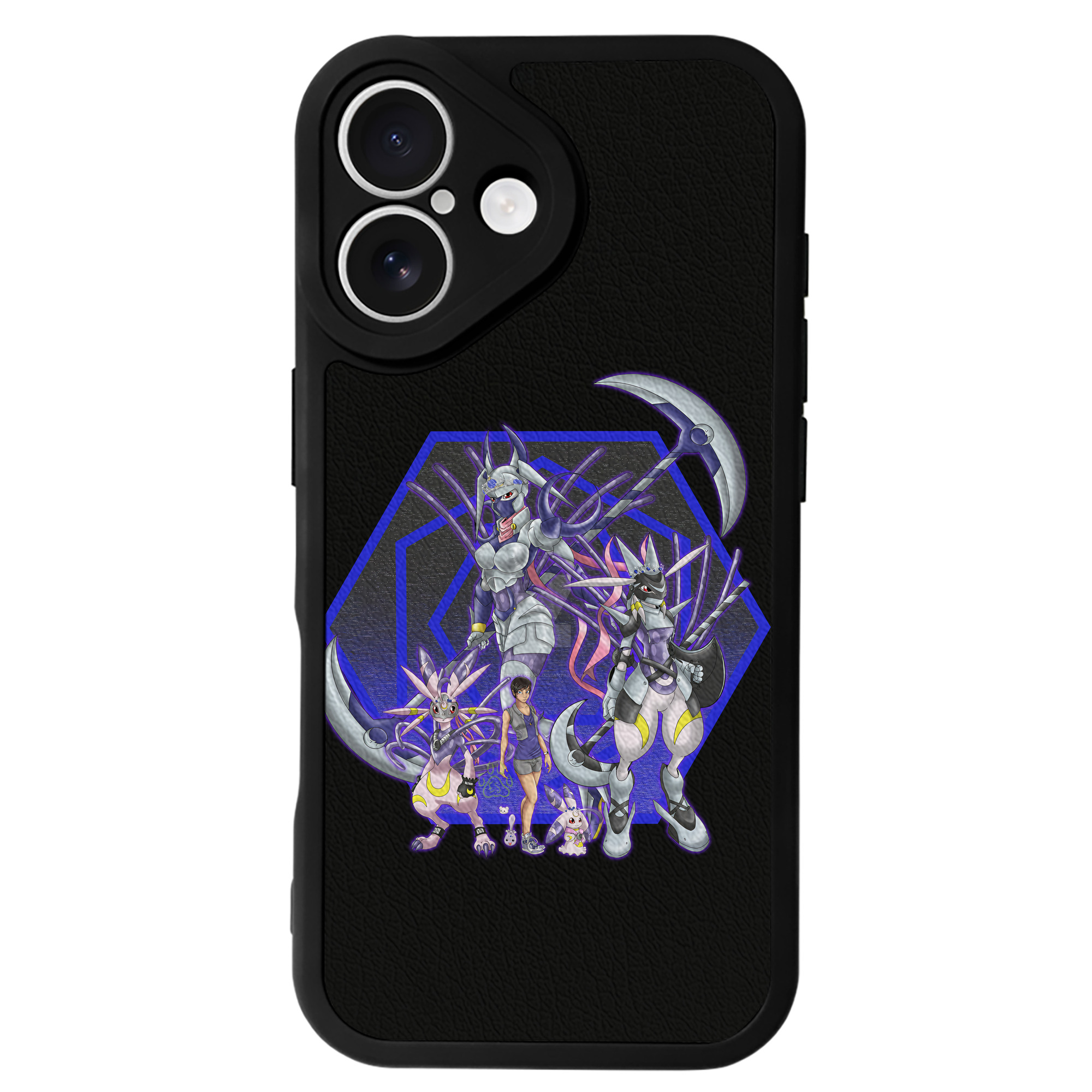 （画像用） Digimon デジタルモンスター/デジモン 【iPhone 16シリーズ対応】シリコンスマホケース（レザー調） 材質：シリコン